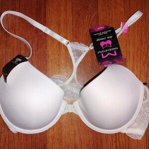 Maidenform Women's Demi Coverage Front Closure T-Back Bra Size 36B NWT White
